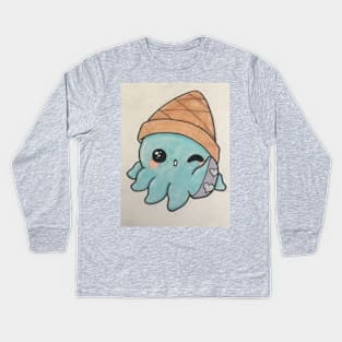 sweet little squid Kids Long Sleeve T-Shirt